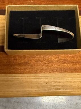 Modern Silver Wave Cuff Bracelet for Women